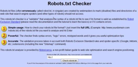 Robots txt checker
